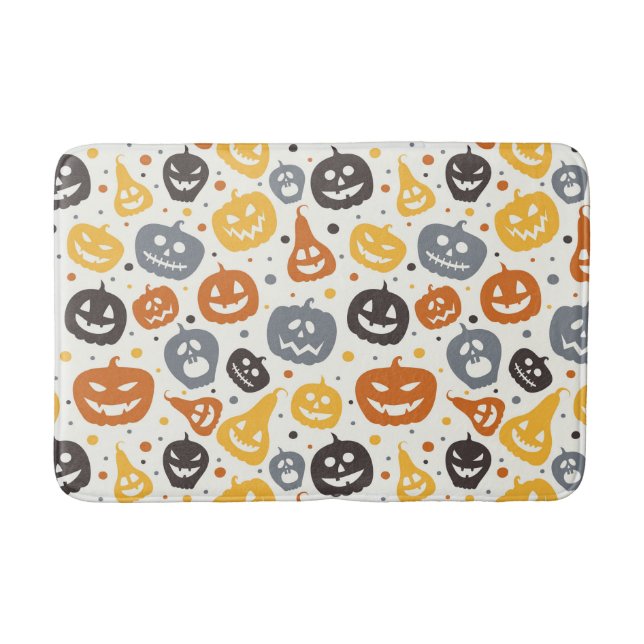 Tapis De Bain Motif coloré Jack-O'-Lantern (Devant)