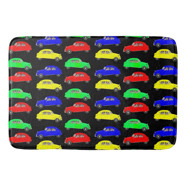 Tapis De Bain Motif couleur Citroen 2 CV Carrelé (Devant)