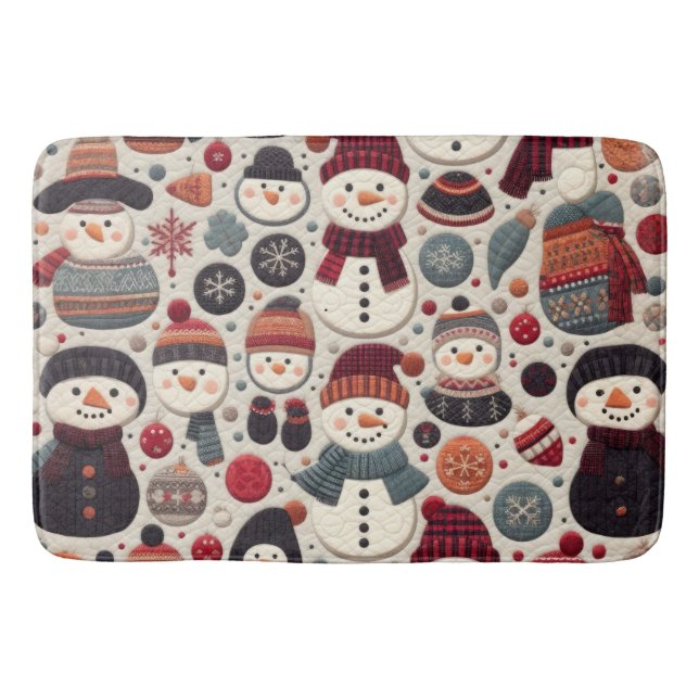 Tapis De Bain Motif courbé des Snowmen (Devant)