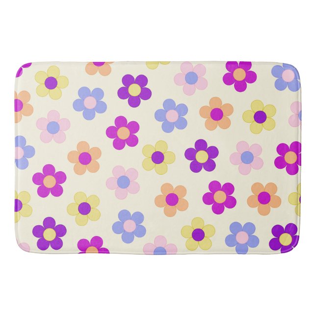 Tapis De Bain Motif d'alimentation en fleurs - Arrière - plan ja (Devant)
