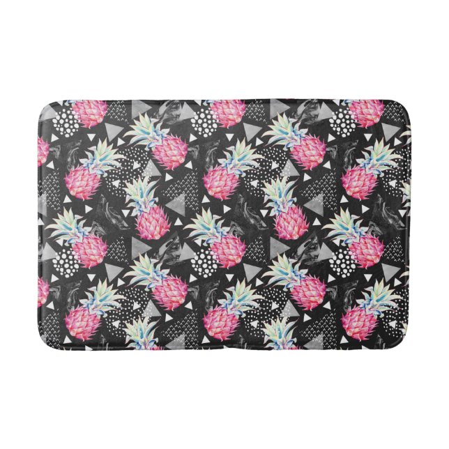 Tapis De Bain Motif d'ananas triangulaire texturé (Devant)