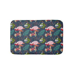 Tapis De Bain Motif d'animaux aquatiques vie sous-marine en me