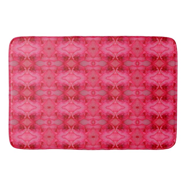 Tapis De Bain Motif dans différentes nuances de rouge (Devant)