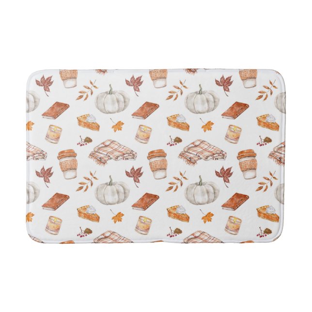 Tapis De Bain Motif d'aquarelle confortable Autumn Essentials (Devant)
