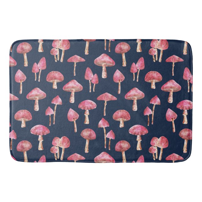 Tapis De Bain Motif d'aquarelle de champignon (Devant)