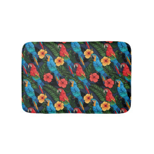 Tapis De Bain Motif d'ara et de ketmie