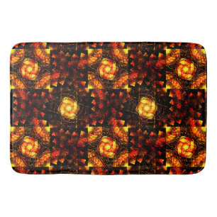 Tapis De Bain Motif d'art abstrait élégant boho moderne or #506