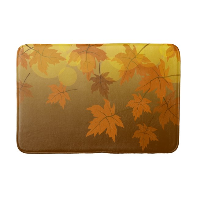 Tapis De Bain Motif d'automne avec feuilles d'érable en chute et (Devant)