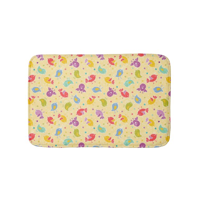 Tapis De Bain Motif de bébé avec les oiseaux mignons (Devant)