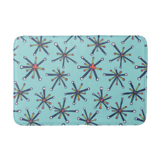 Tapis De Bain Motif de biologie Abstraite rétro moderne