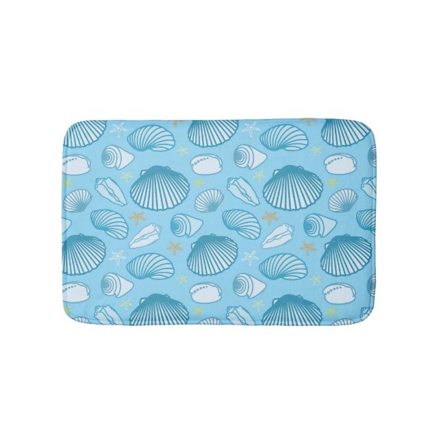 Tapis De Bain Motif de bleu d'océan (Devant)