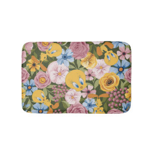 Tapis De Bain Motif de broderie florale TWEETY™