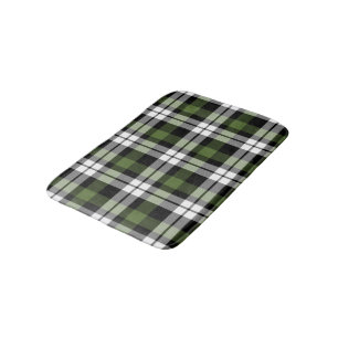 Tapis De Bain Motif de bûcheron noir noir blanc foncé