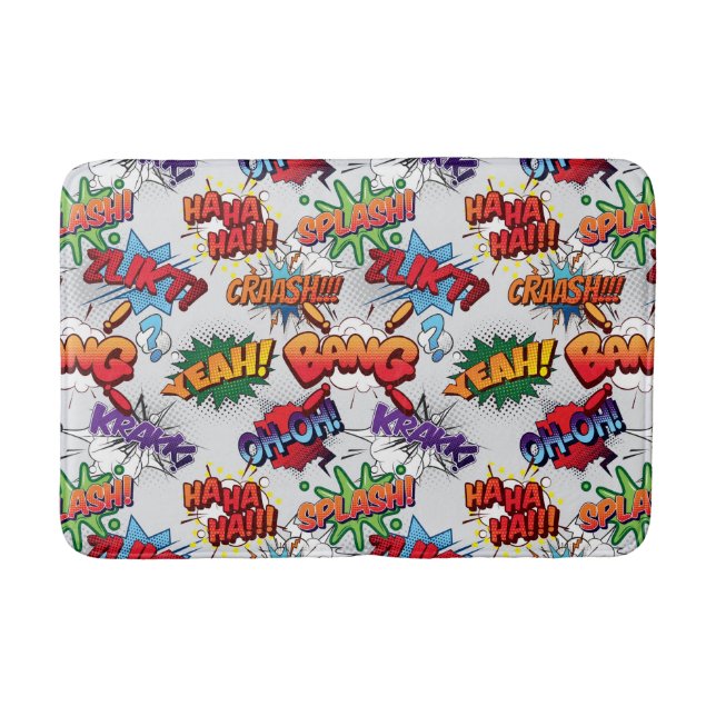 Tapis De Bain Motif de bulle Superhero (Devant)