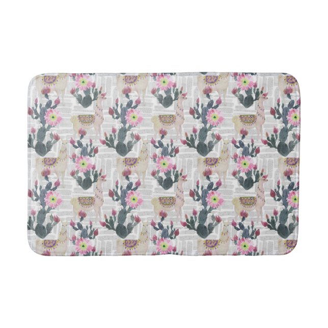 Tapis De Bain Motif de cactus d'aquarelle (Devant)