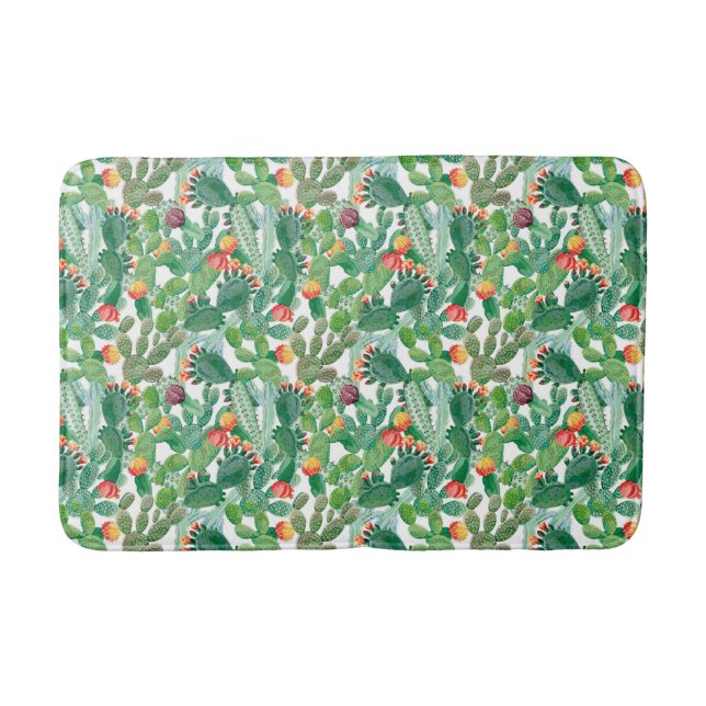 Tapis De Bain Motif de cactus d'aquarelle (Devant)