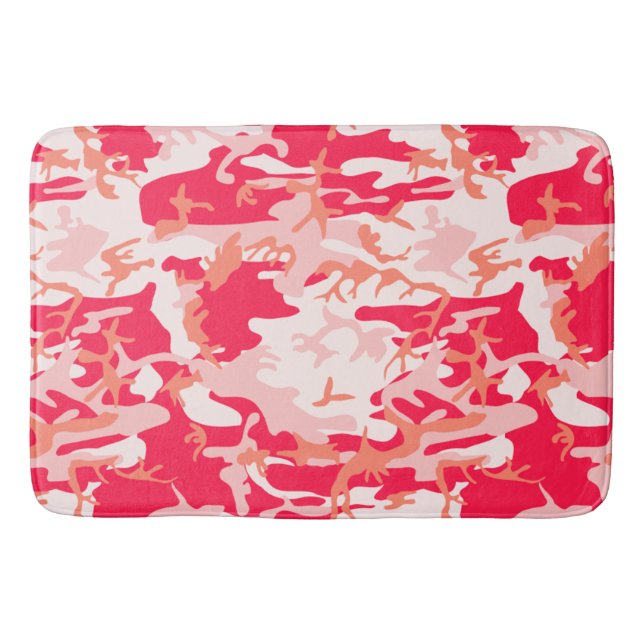 Tapis De Bain Motif de Camo rose très Cool (Devant)