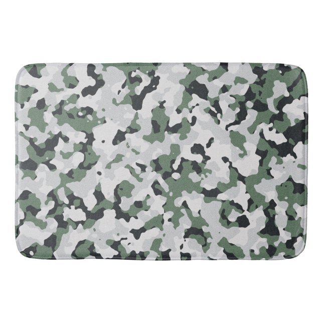 Tapis De Bain Motif de camouflage vert (Devant)