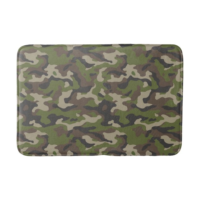 Tapis De Bain Motif de camouflage vert (Devant)