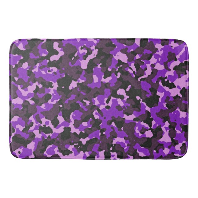 Tapis De Bain Motif de camouflage violet (Devant)