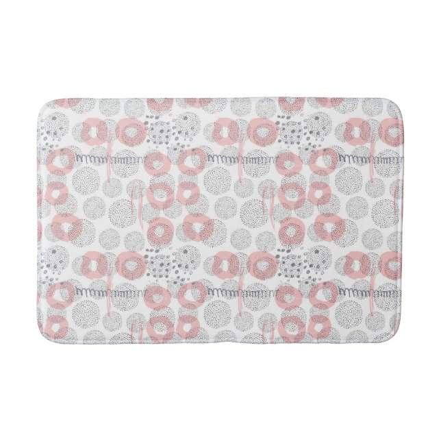 Tapis De Bain Motif de cercle de point de polka (Devant)