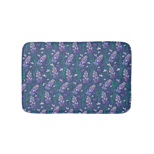 Tapis De Bain Motif de champs Lavender dans violet (Devant)