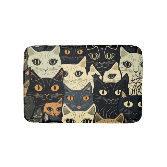 Tapis De Bain Motif de chat Artsy (Devant)