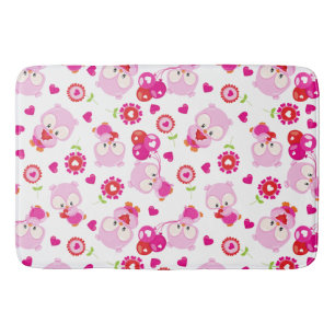 Tapis De Bain Motif De Chouettes, Chouettes Mignonnes, Chouettes