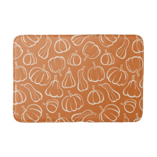 Tapis De Bain Motif de citrouille orange automne Halloween décor