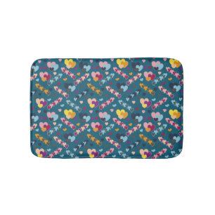 Tapis De Bain Motif de coeur coloré