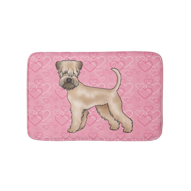 Tapis De Bain Motif de coeur de chien d'amour de chien roux douc (Devant)