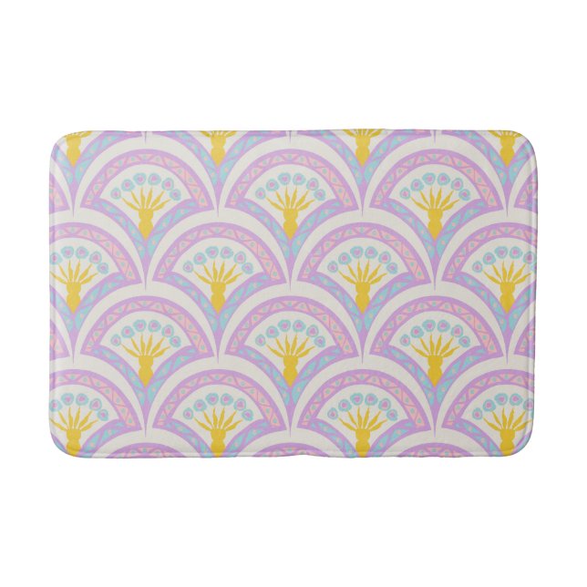 Tapis De Bain Motif de coquille de couleur pastel (Devant)