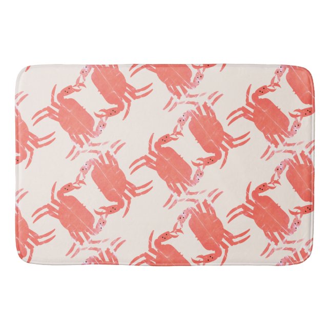 Tapis De Bain Motif de créature marine plage océan crabe (Devant)