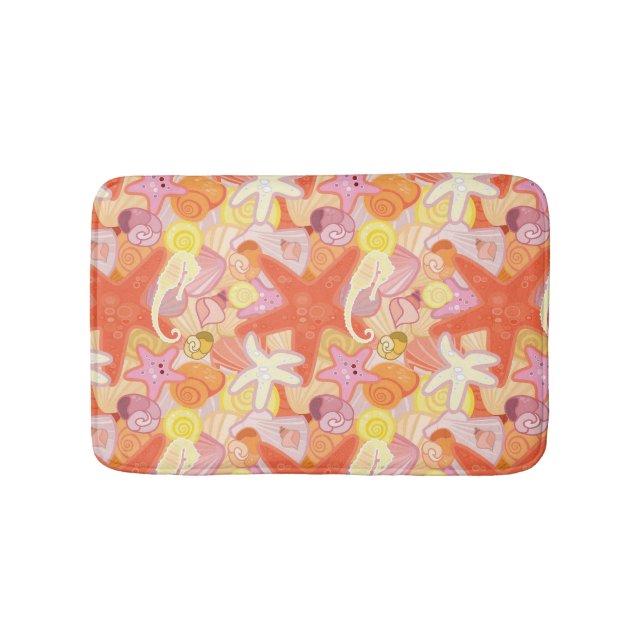Tapis De Bain Motif de créature maritime Pastel (Devant)