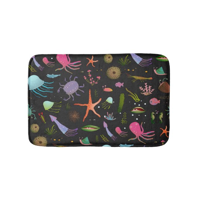 Tapis De Bain Motif de créatures de mer (Devant)