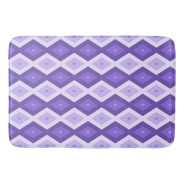 Tapis De Bain Motif de diamant violet (Devant)