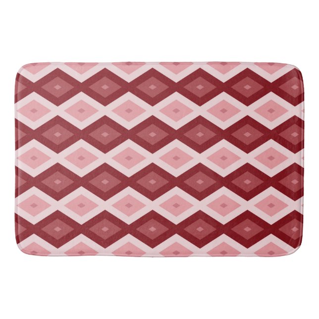 Tapis De Bain Motif de diamants rouges (Devant)