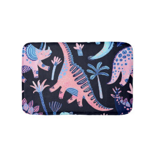 Tapis De Bain Motif de dinosaures de bande dessinée mignon.