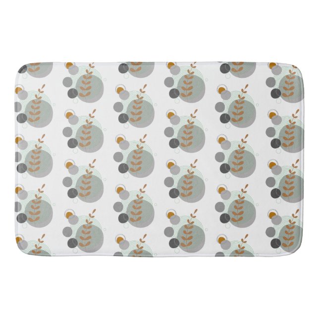 Tapis De Bain Motif de feuille rétro (Devant)
