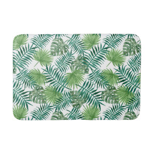 Tapis De Bain Motif de feuilles de palme tropicale écotique