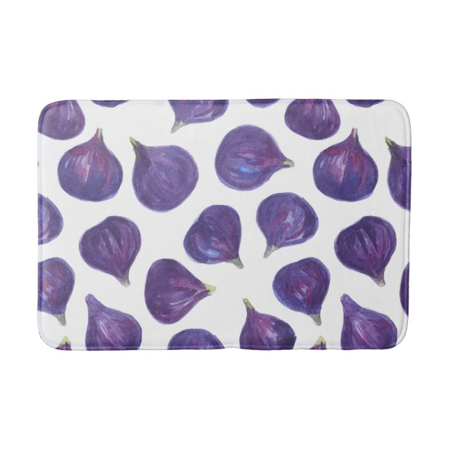 Tapis De Bain Motif de figues aquarelle (Devant)