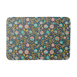 Tapis De Bain Motif de fleur d'art populaire