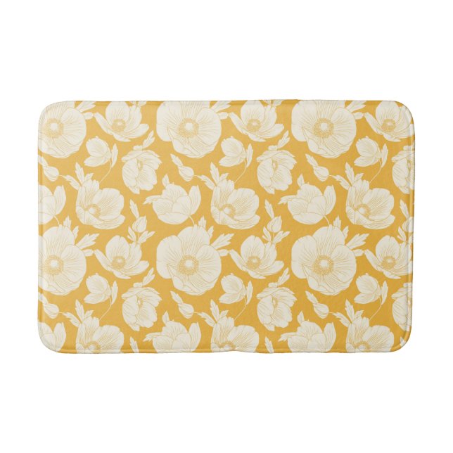 Tapis De Bain Motif de fleur d'or (Devant)