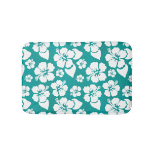 Tapis De Bain Motif de fleur hawaïen de ketmie