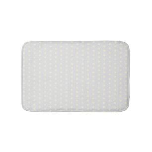 Tapis De Bain Motif de fleur marguerite blanc gris pâle