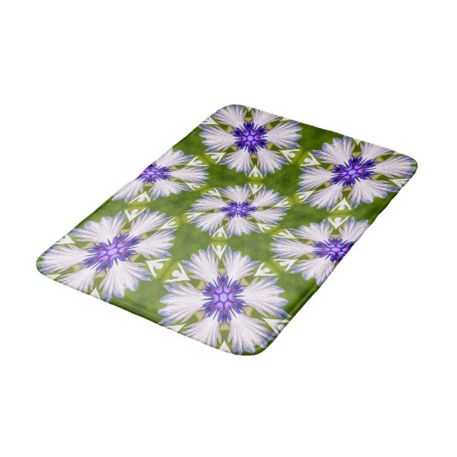 Tapis De Bain Motif de fleurs blanches (Angle)