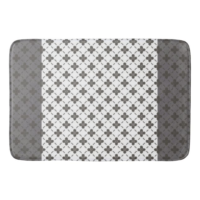 Tapis De Bain Motif de fleurs de bronze rustique (Devant)