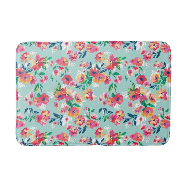 Tapis De Bain Motif de fleurs peint (Devant)