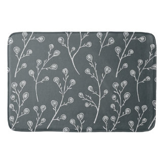 Tapis De Bain Motif de fleurs sauvages blanches