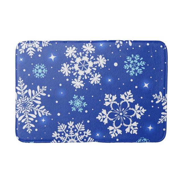 Tapis De Bain Motif de flocon de neige	 (Devant)